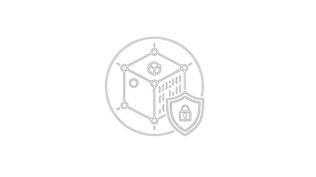 Secure Data Cube Technology Concept Digital Information Protection and Network Security