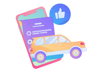 Buy insurance for car flat character vector concept operation illustration  © Lyn Lee