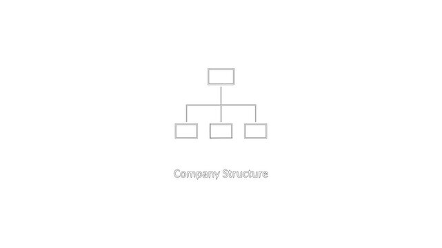 Simple Organization Chart Diagram Illustrating Company Hierarchy and Management Structure