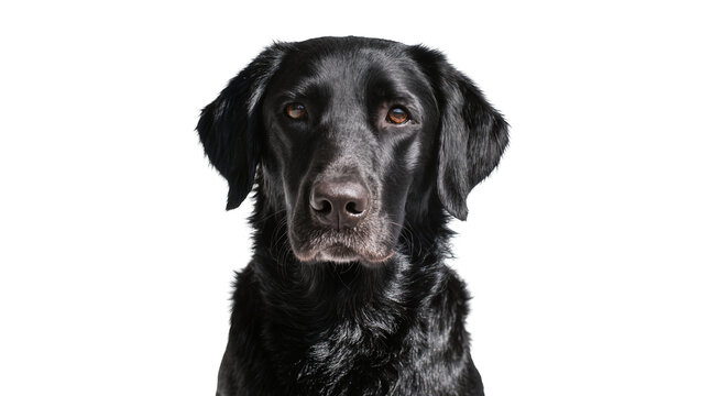 Black Labrador Retriever dog head portrait