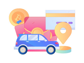 Buy insurance for car flat character vector concept operation illustration  © Lyn Lee