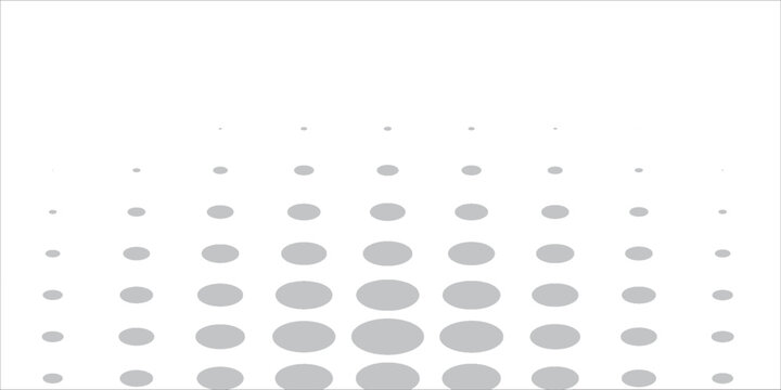 Abstract grey halftone oval pattern on white background.