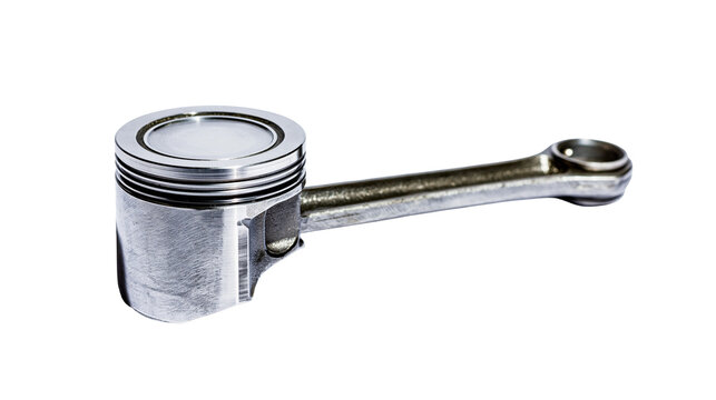 Engine piston and connecting rod assembly metal parts
