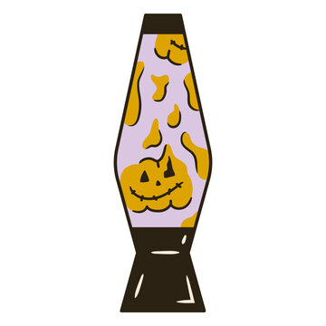 Playful halloween lava lamp illustration