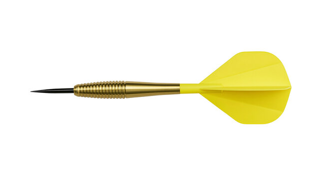 Yellow dart with gold barrel and black tip