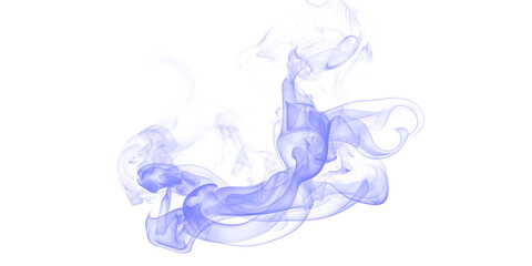 Obraz premium Abstract Blue Smoke Swirls on White Background