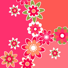 Obraz premium floral background with multi color flowers