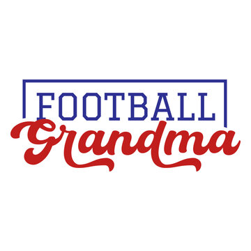 Playful football grandma design