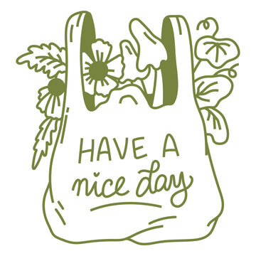 Have a nice day tote bag design