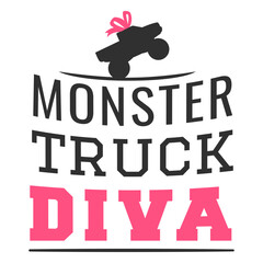 Monster truck diva design © Vexels