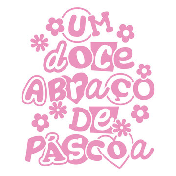 Pink um doce abraco de pascua design