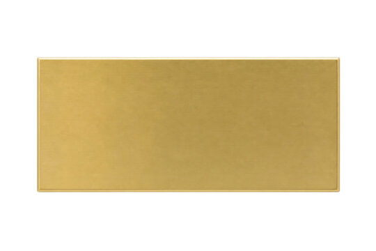 Brushed gold rectangular panel with a subtle sheen and clean edges