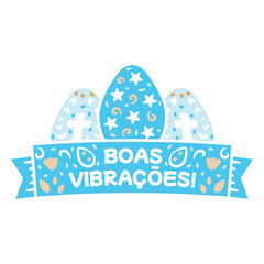Colorful easter greetings design © Vexels
