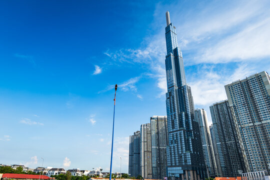 Ho Chi Minh City, Vietnam - June 15, 2026: Landmark 81, a supertall skyscraper in Ho Chi Minh City, Vietnam.