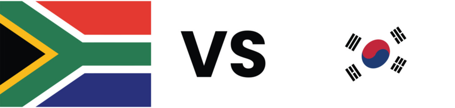 South africa vs south korea flag comparison