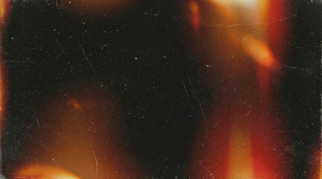 Abstract Fire Glow Texture with Vintage Film Grain and Scratches