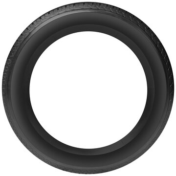 Side view on road tire