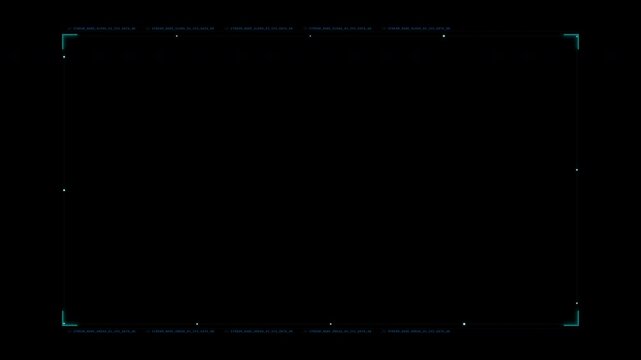 Motion of a futuristic digital clock display with glowing elements in a dark environment.