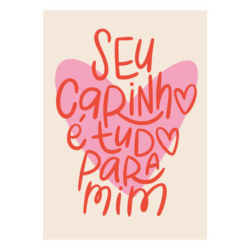Playful heart quote design