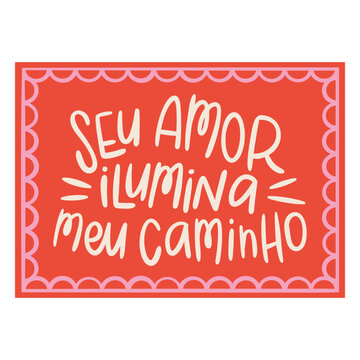 Whimsical love quote illustration