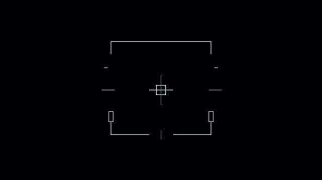 Futuristic Digital HUD Scope Overlay for Sci-Fi Projects.