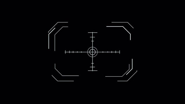 Futuristic HUD Target Scope Interface Digital Overlay.