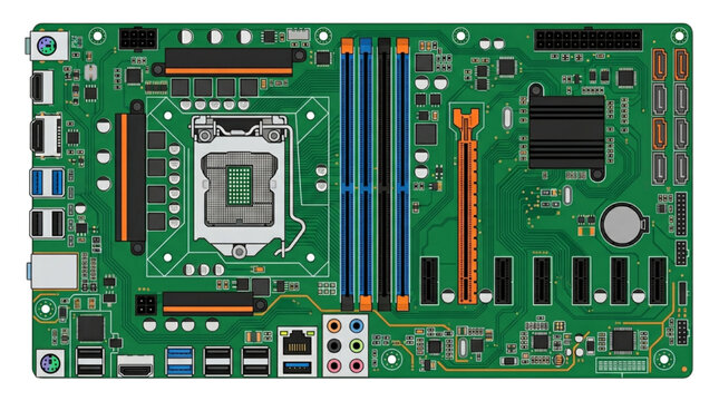 Professional Desktop Computer Motherboard Printed Circuit Board for High Performance Computing Systems