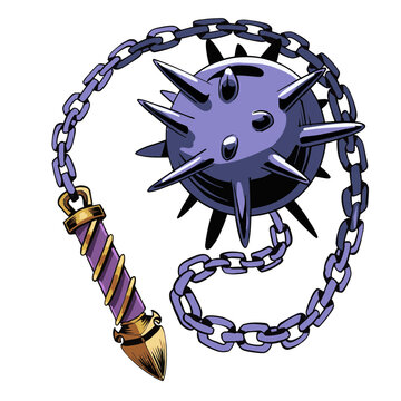 Unique spiked flail weapon design