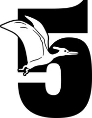 Dramatic flying dinosaur graphic design © Vexels