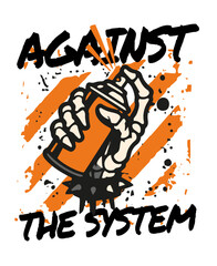 Bold graffiti-inspired artwork against the system © Vexels