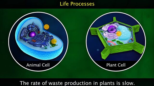 Plant cell and animal cell waste material.