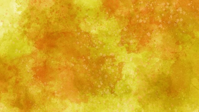 Golden yellow and warm ochre watercolor texture with orange undertones and rich splashes.