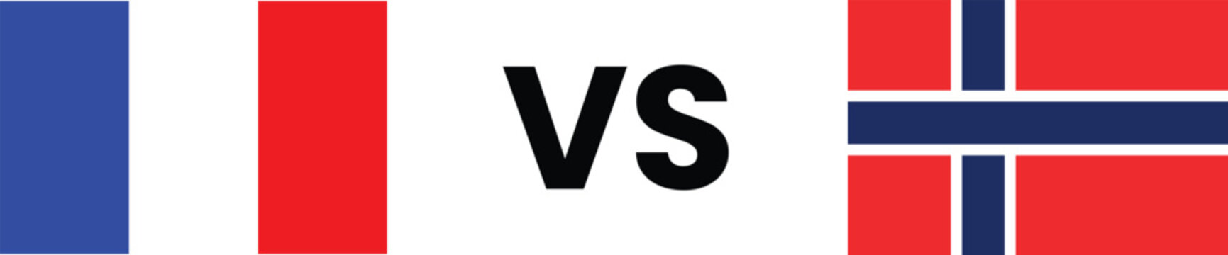 France vs norway flag comparison graphic