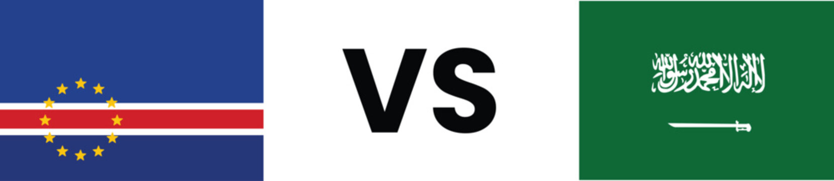 Cape verde vs saudi arabia flag comparison