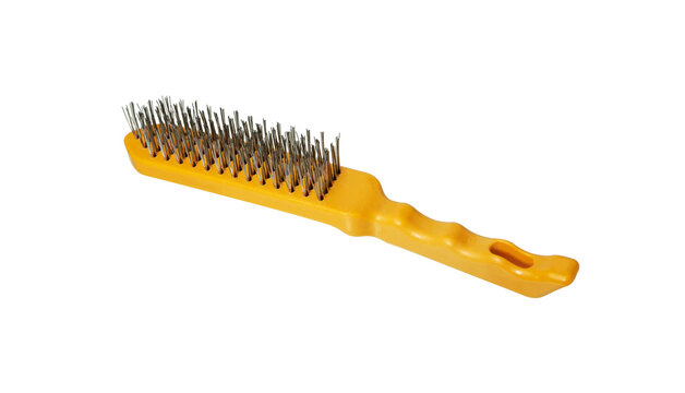 Wire Brush isolated on white . Hand tool .
