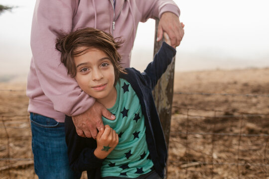 Son Hand Father Portrait