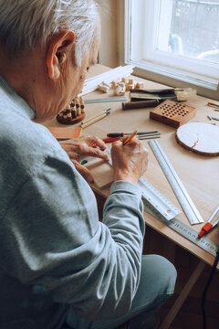 Old Craftsman /Carpenter in Workshop