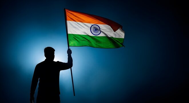 Happy independence day india celebrating freedom with indian flag