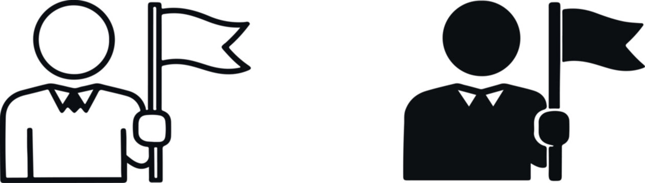 Leadership Flag Bearer Icon