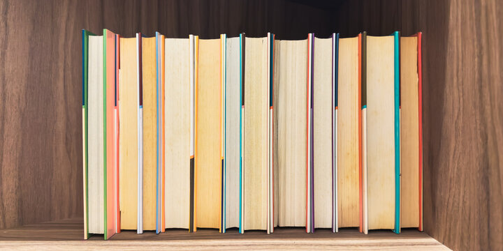 Reading books, bookshelf
