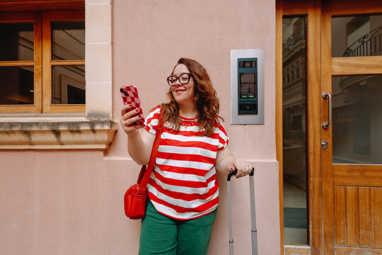 Woman checking her smartphone 