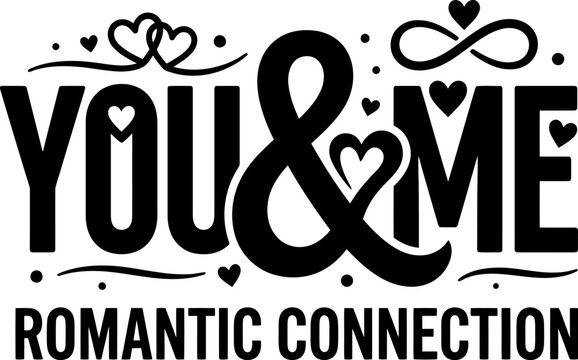 Romantic typography design for couples