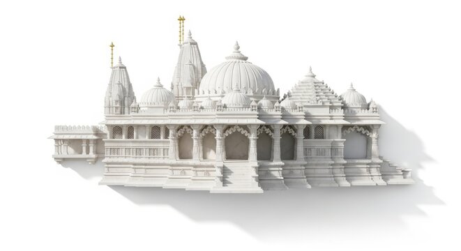 Beautiful White Marble Jain Temple Architecture, India