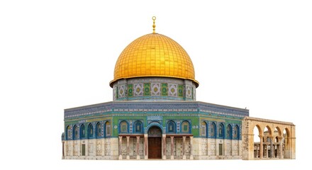 Obraz premium Dome of the Rock Mosque, Jerusalem - Golden Dome Islamic Architecture