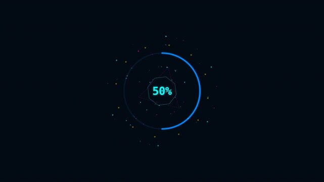 Motion Progress Bar Animation Showing 20 Percent 50 Percent and 80 Percent Completion in Digital Interface.