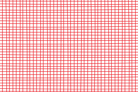 Geometric Grid Pattern with Red Lines on Transparent Background