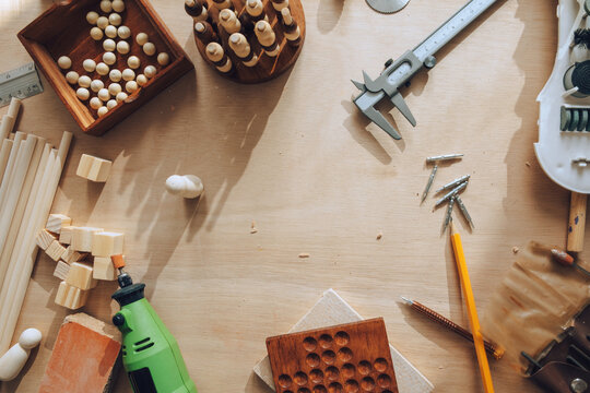 Carpenter workshop detail .