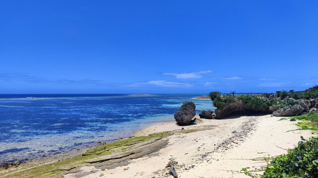 View to Beautiful Sea and Sand Beach
