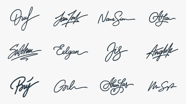Collection of handwritten signatures in cursive script style.