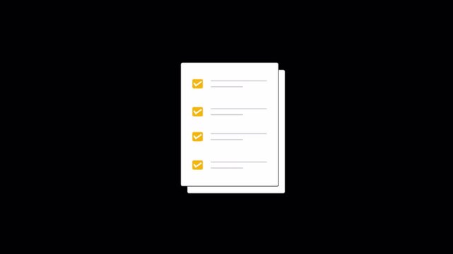 Document Concept Animation Video - Transparent